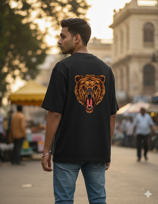 Unisex Oversized Wild Bear T-Shirt