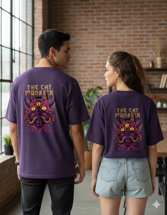 Unisex Oversized Cat Monster T-Shirt